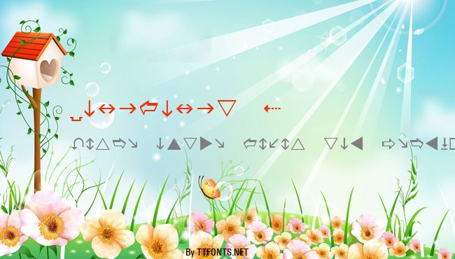 Wingdings 3 example