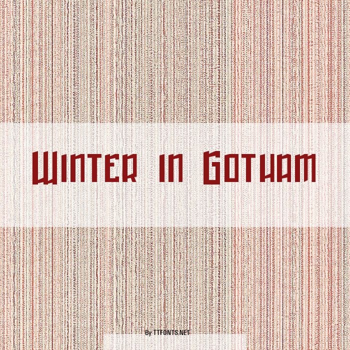 Winter in Gotham example