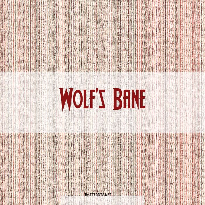 Wolf's Bane example