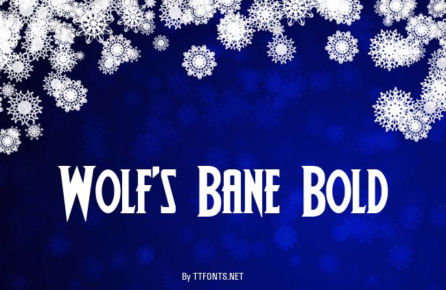 Wolf's Bane Bold example