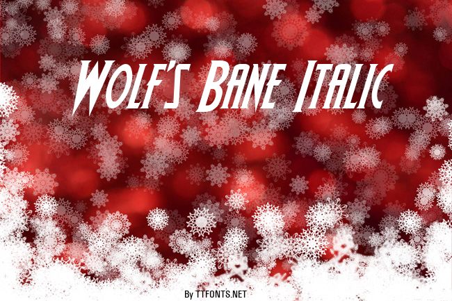 Wolf's Bane Italic example