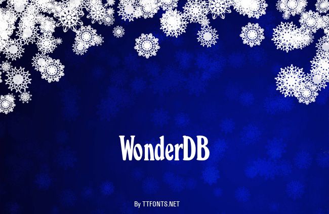 WonderDB example