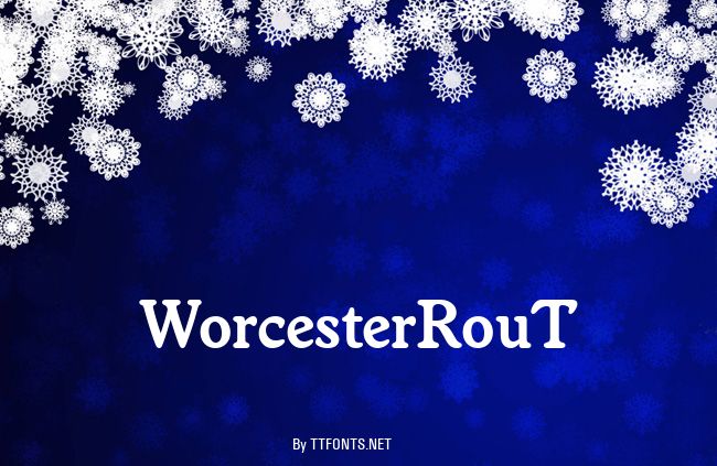WorcesterRouT example