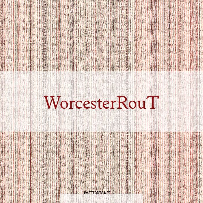 WorcesterRouT example