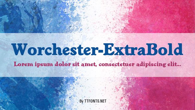Worchester-ExtraBold example