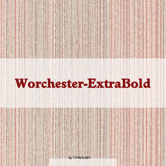 Worchester-ExtraBold example