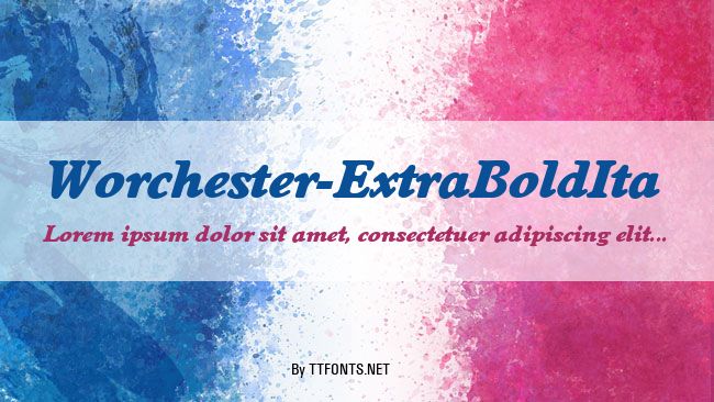 Worchester-ExtraBoldIta example