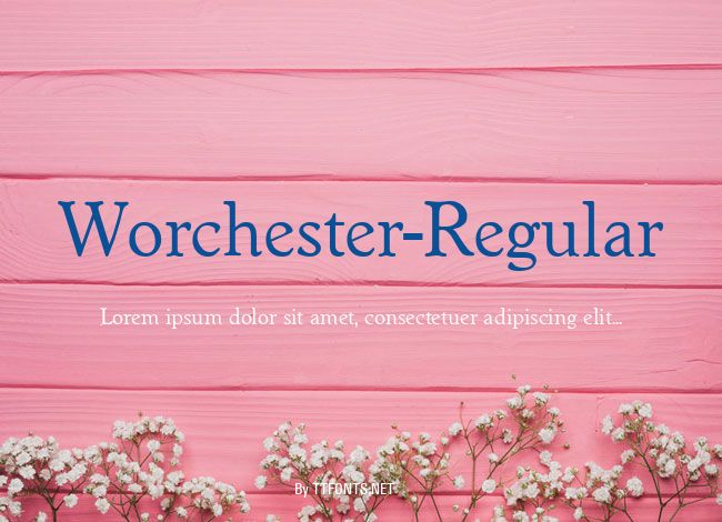 Worchester-Regular example