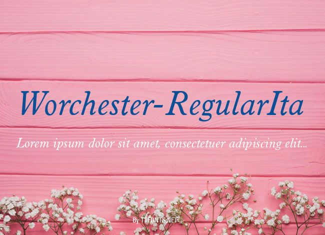 Worchester-RegularIta example