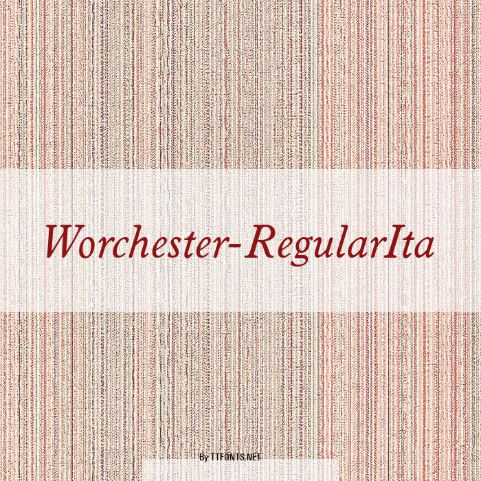 Worchester-RegularIta example