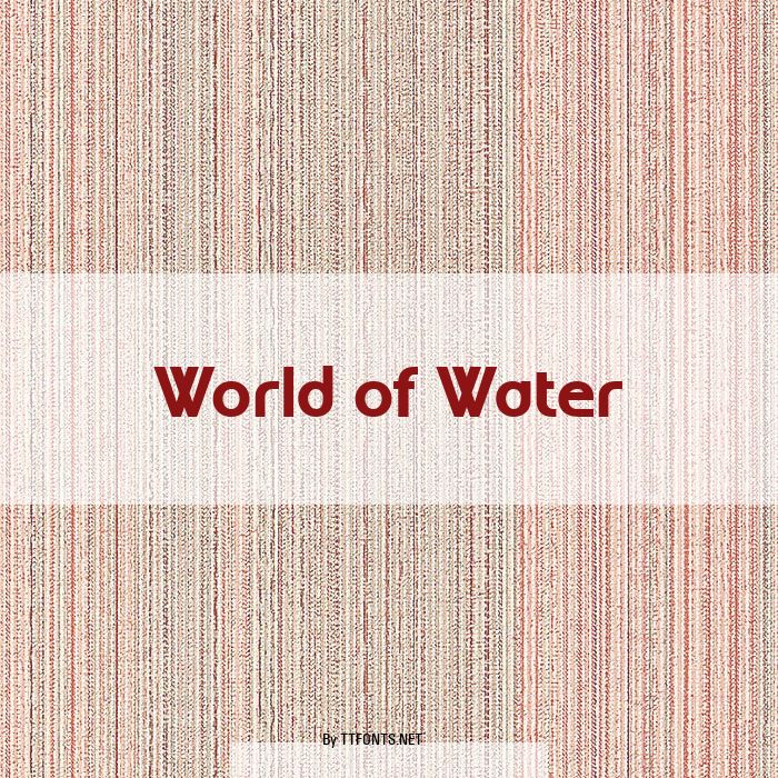 World of Water example