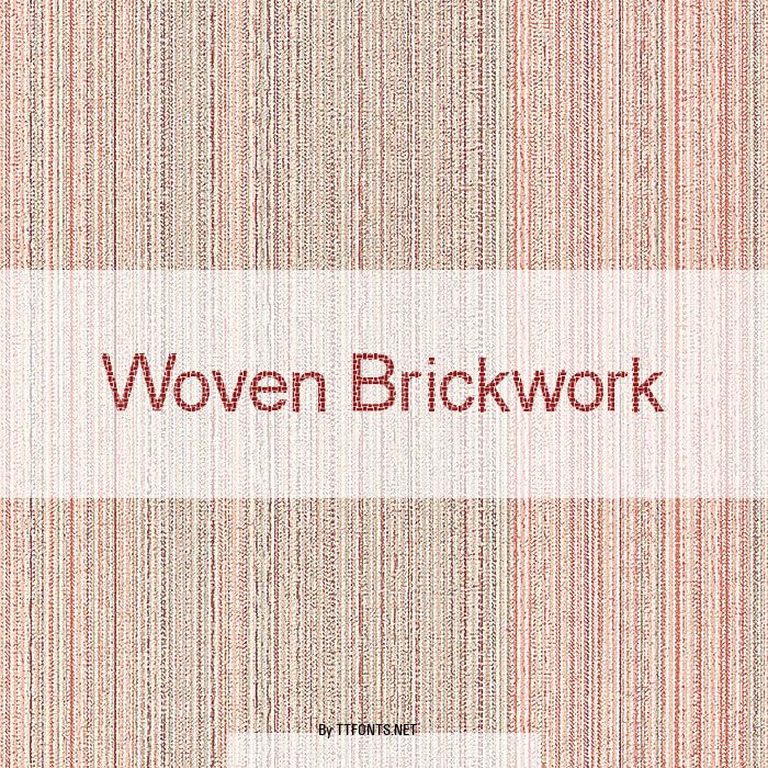 Woven Brickwork example