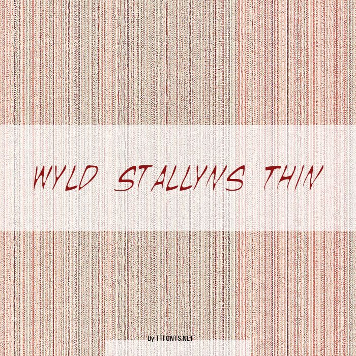 Wyld Stallyns Thin example