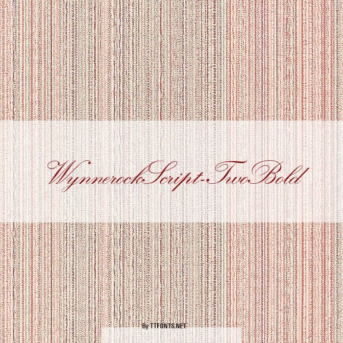 WynnerockScript-TwoBold example