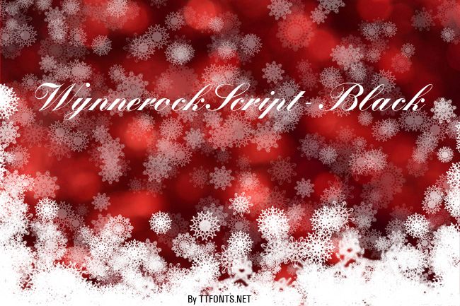 WynnerockScript-Black example