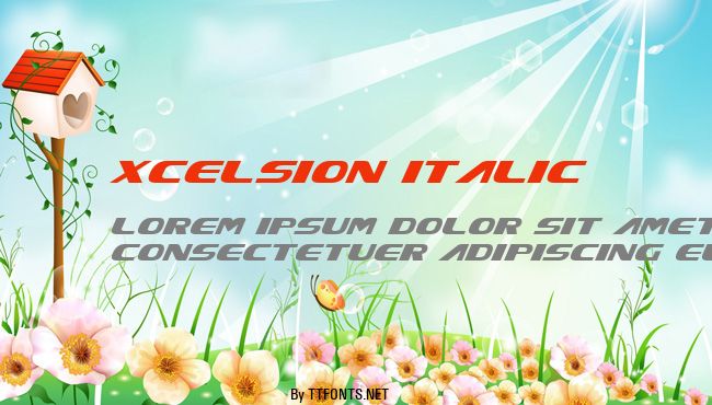 Xcelsion Italic example