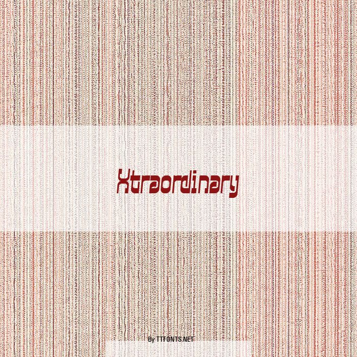 Xtraordinary example