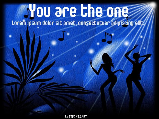 You are the one example