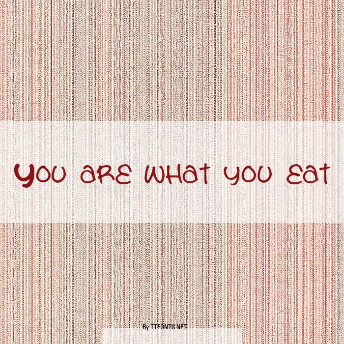 You are what you eat example