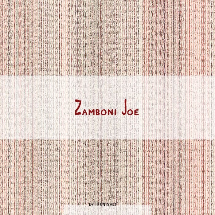 Zamboni Joe example