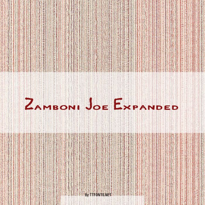 Zamboni Joe Expanded example