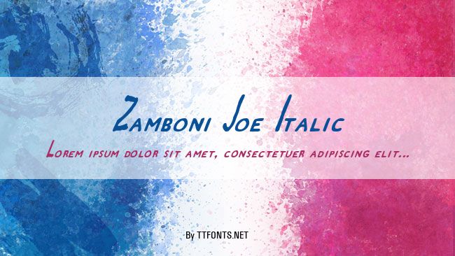Zamboni Joe Italic example