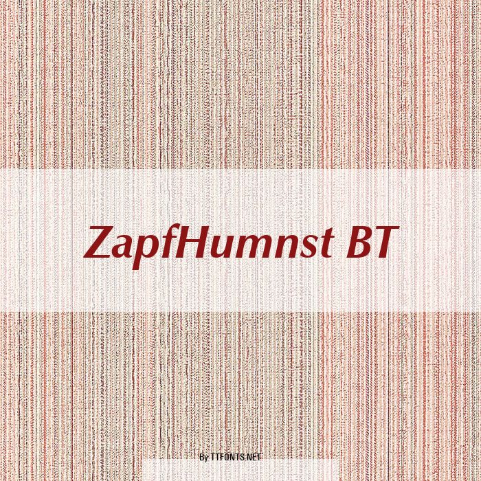 ZapfHumnst BT example