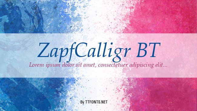 ZapfCalligr BT example
