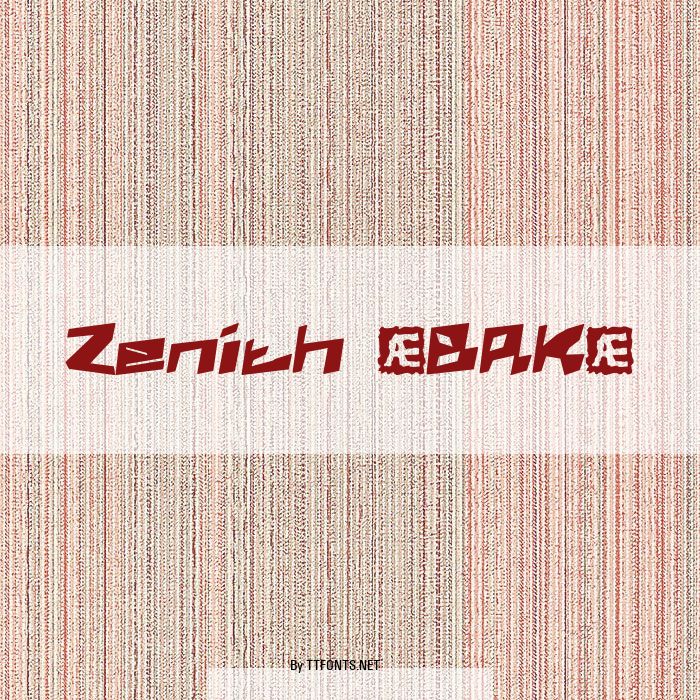 Zenith (BRK) example