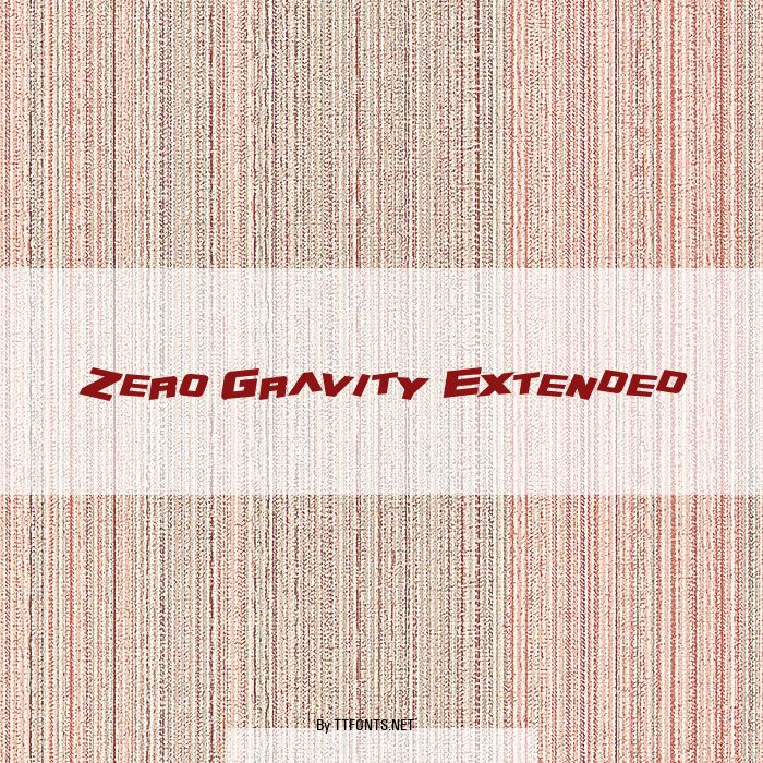 Zero Gravity Extended example