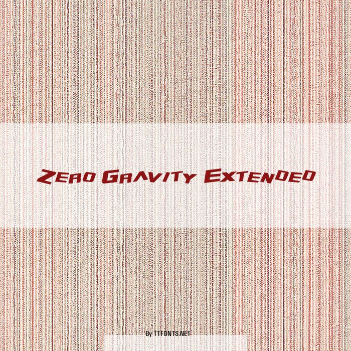 Zero Gravity Extended example