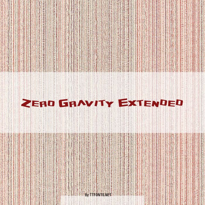Zero Gravity Extended example