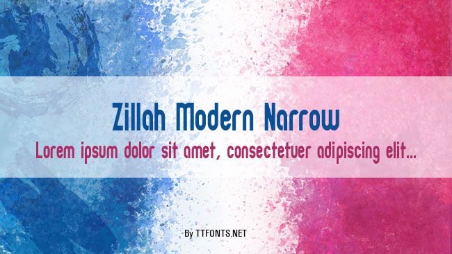 Zillah Modern Narrow example