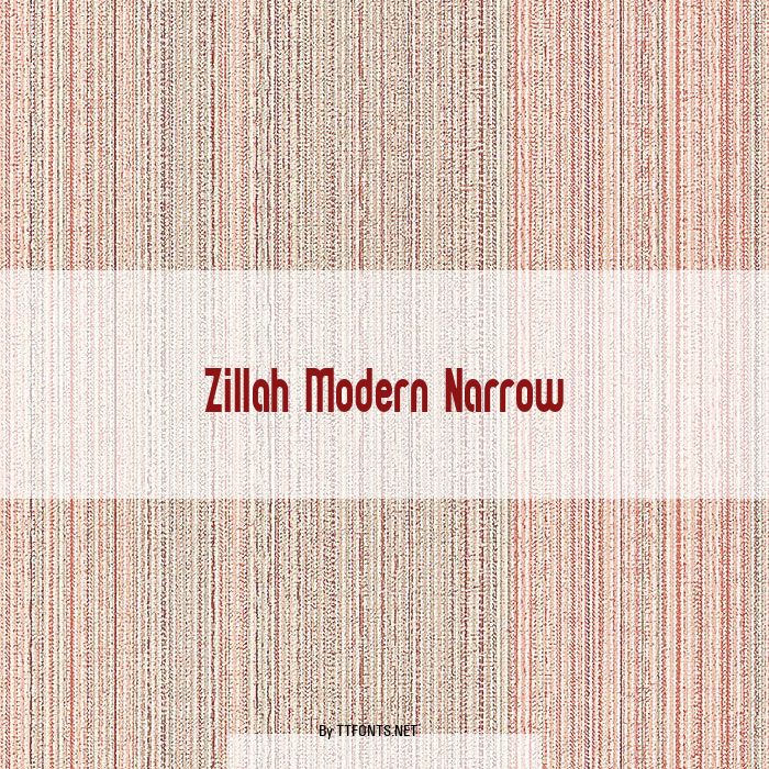 Zillah Modern Narrow example