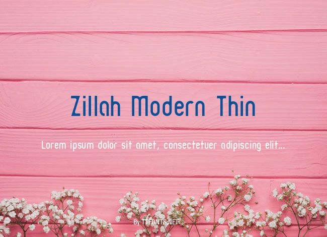 Zillah Modern Thin example