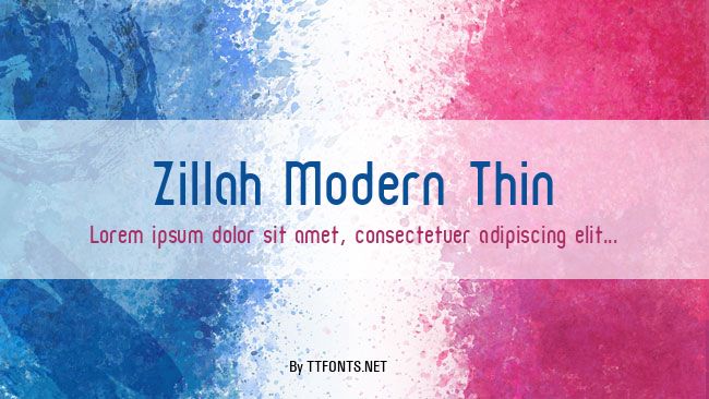 Zillah Modern Thin example