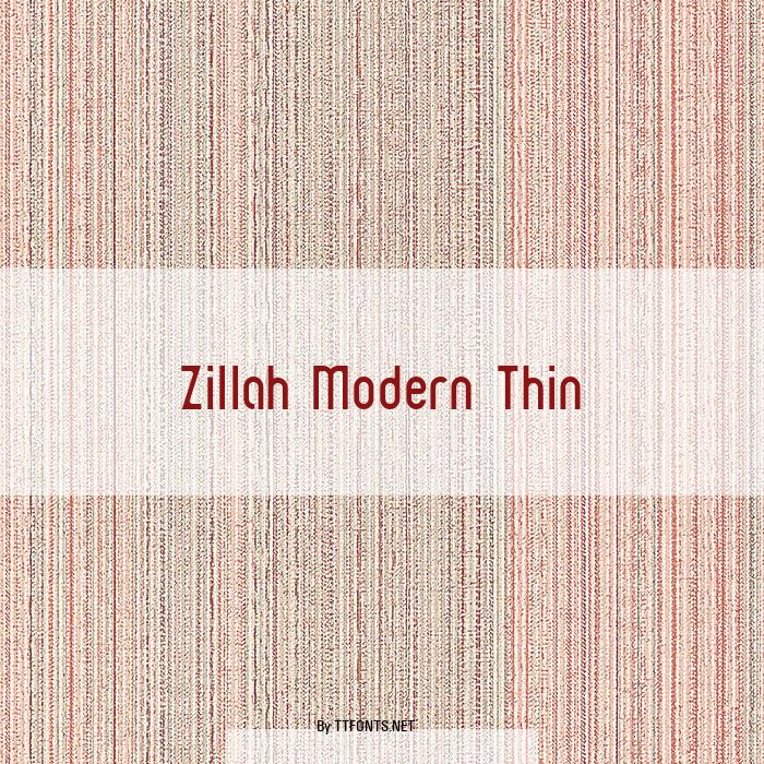 Zillah Modern Thin example