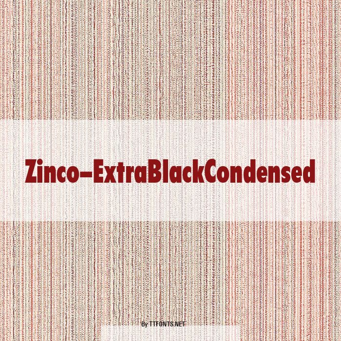Zinco-ExtraBlackCondensed example