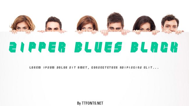 Zipper blues Black example