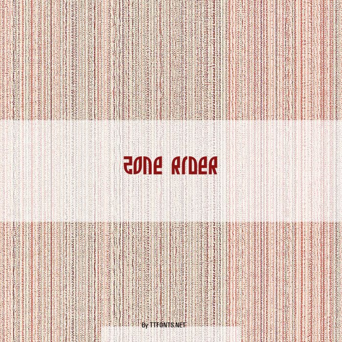 Zone Rider example