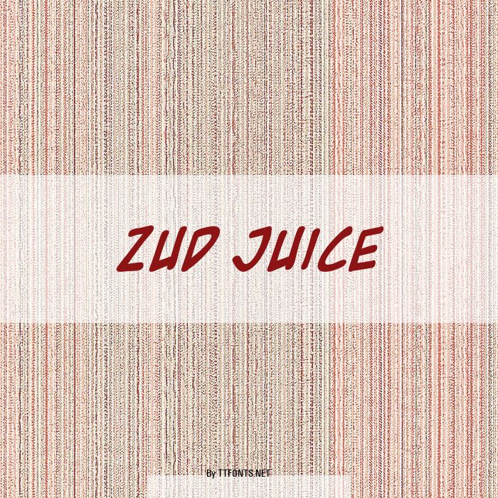 Zud Juice example