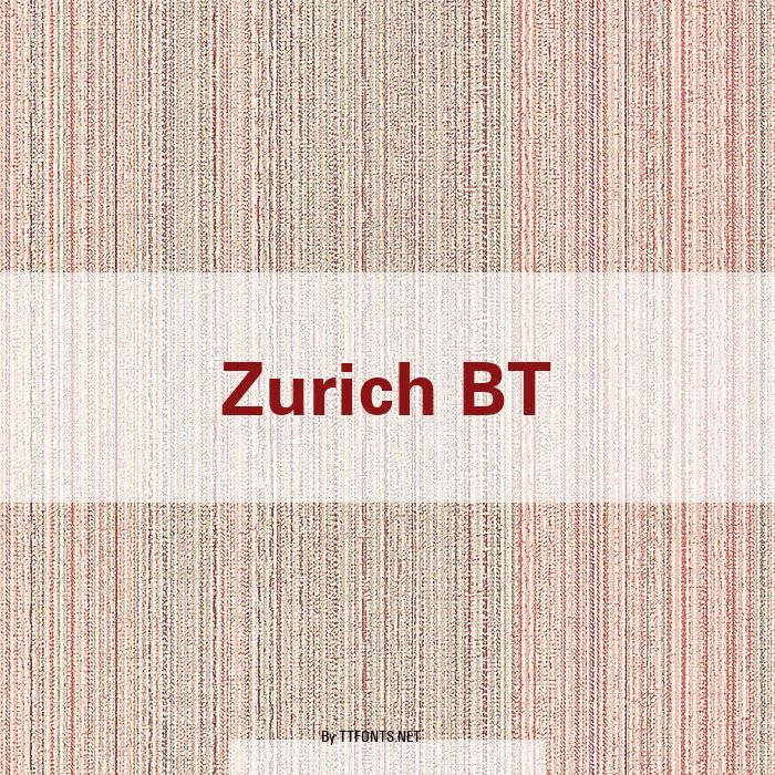 Zurich BT example