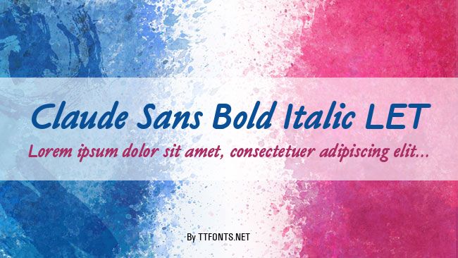 Claude Sans Bold Italic LET example
