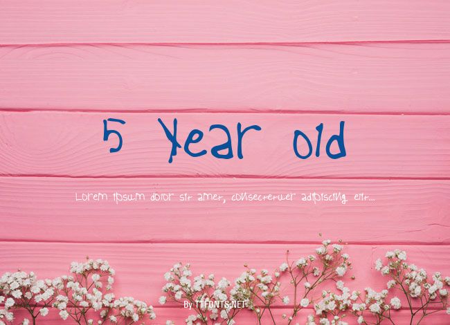 5 Year Old example