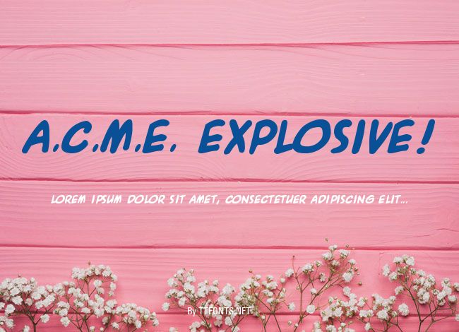 A.C.M.E. Explosive! example