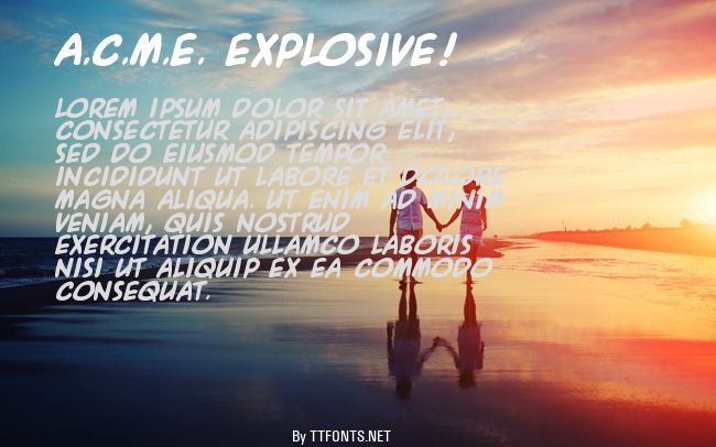A.C.M.E. Explosive! example