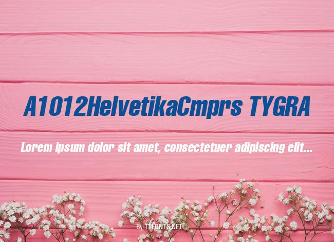 A1012HelvetikaCmprs TYGRA example