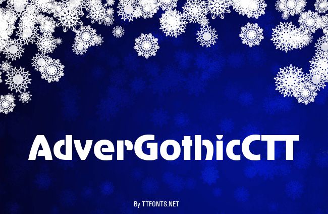 AdverGothicCTT example