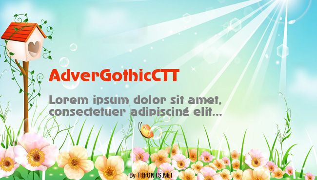 AdverGothicCTT example