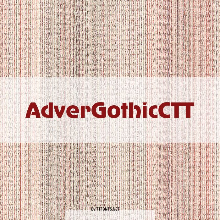 AdverGothicCTT example